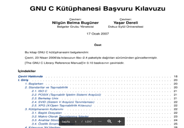 GNU C Kütüphanesi Başvuru Kılavuzu